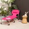 Multi-Position Foldable Beach Recliner Backrest Chair with Pillow and Face Down Hole for Yard and Sunbathing